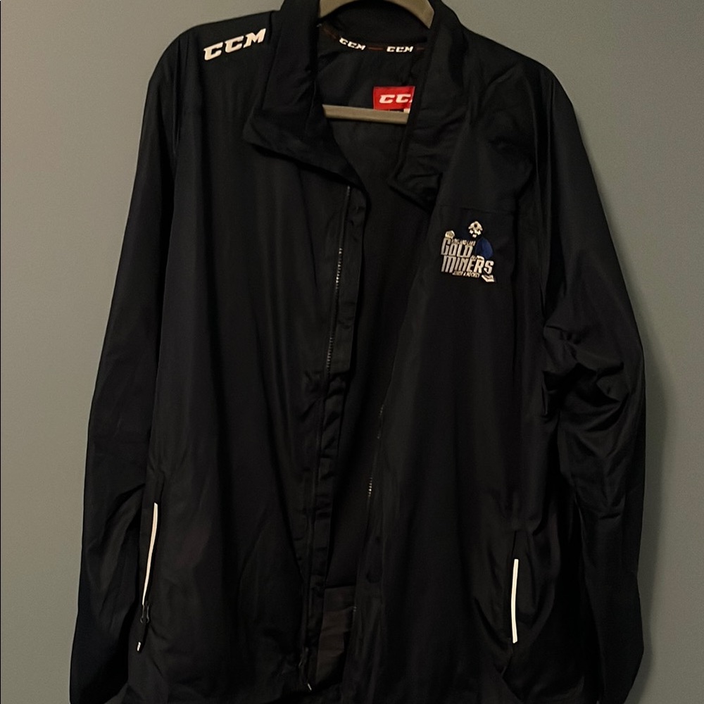 CCM Navy Windbreaker Lightweight Athletic Jacket